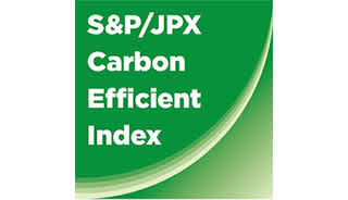 Logo showing Recruit Holdings is included in the S&P/JPX Carbon Efficient Index.