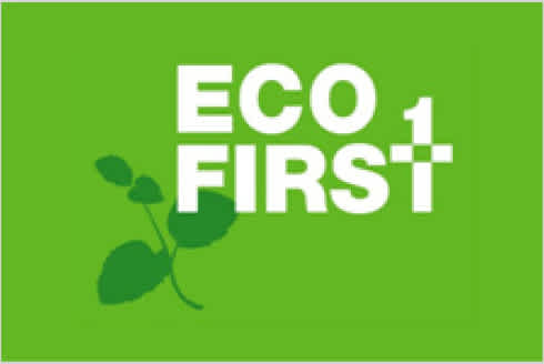 Logo showing Recruit received certification as an Eco-First company from Japan's Ministry of the Environment.