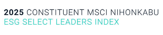 Logo showing that Recruit Holdings is included in the 2025 Constituent MSCI Nihonkabu ESG Select Leaders Index.