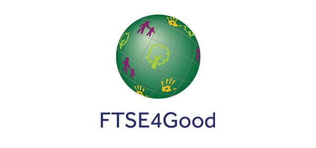 リクルートホールディングスが、2024年「FTSE4Good Index Series」の構成銘柄となっていることを示すロゴ。