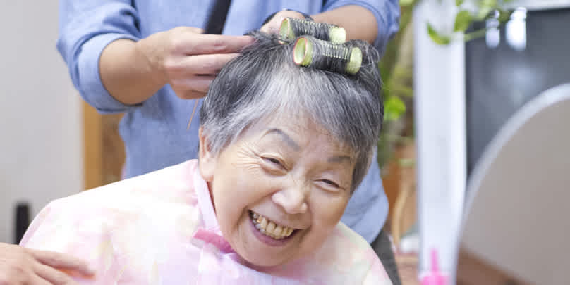 A woman who enjoys hairstyling 