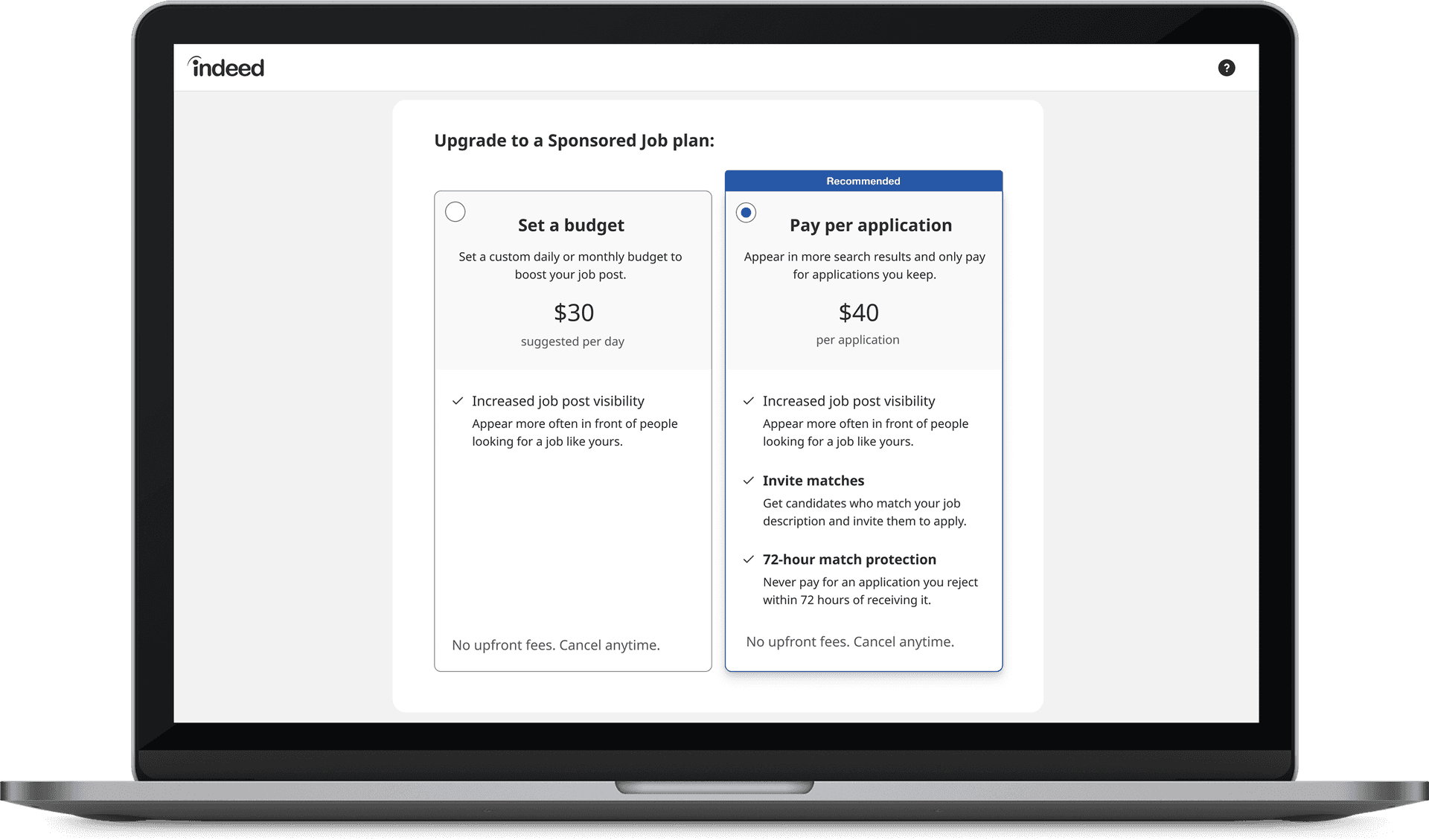 Pricing Model of Indeed Ads - Pay per Application