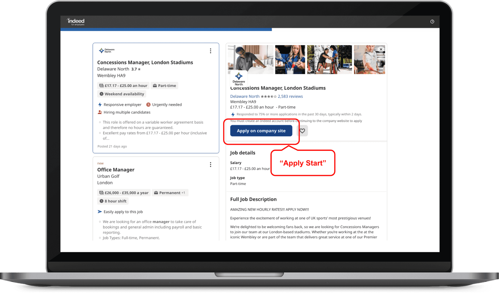 Pricing Model of Indeed Ads - Pay Per Started Application